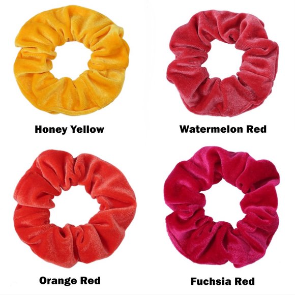 Set of 15 Velvet Scrunchies Soft - Picture 3 of 5